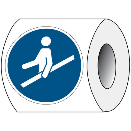 ISO Safety Sign  Use handrail