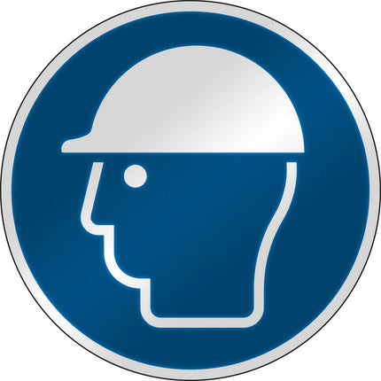 ISO Safety Sign  Wear head protection