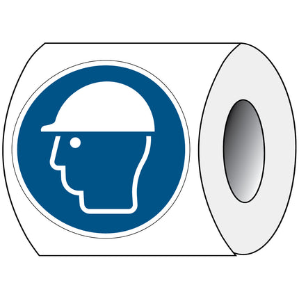 ISO Safety Sign  Wear head protection