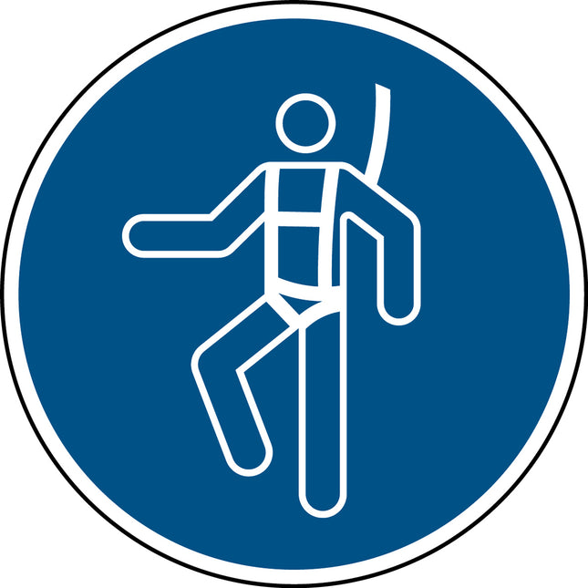 ISO Safety Sign  Wear safety harness