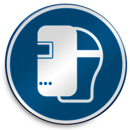 ISO Safety Sign  Wear welding mask