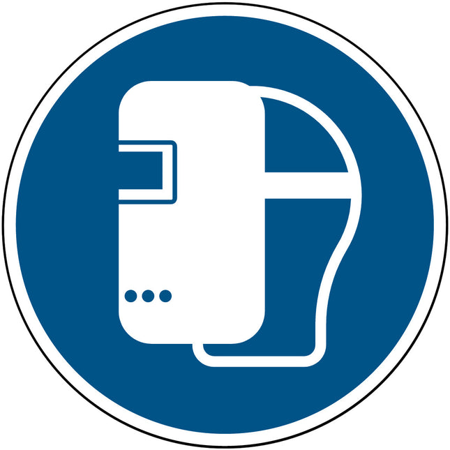 ISO Safety Sign  Wear welding mask