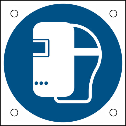 ISO Safety Sign  Wear welding mask