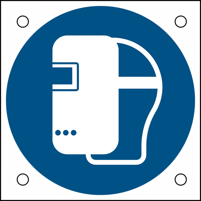 ISO Safety Sign  Wear welding mask