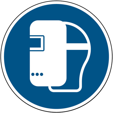 ISO Safety Sign  Wear welding mask