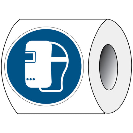 ISO Safety Sign  Wear welding mask