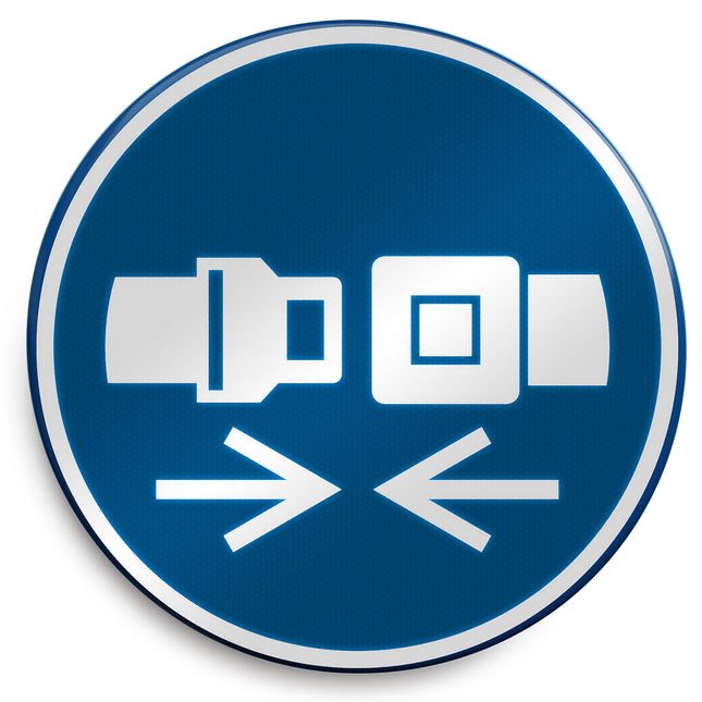 ISO Safety Sign  Wear safety belts
