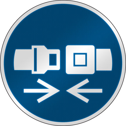 ISO Safety Sign  Wear safety belts