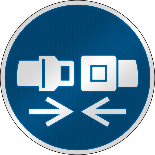 ISO Safety Sign  Wear safety belts