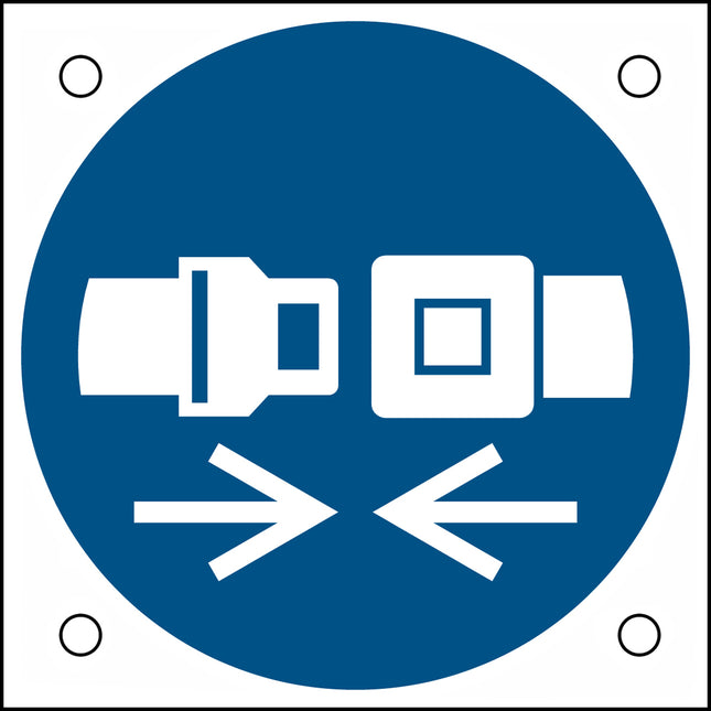 ISO Safety Sign  Wear safety belts