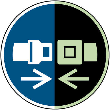 Glowinthedark safety sign