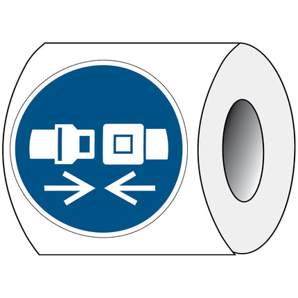 ISO Safety Sign  Wear safety belts