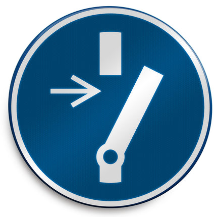 ISO Safety Sign  Disconnect before carrying out maintenance or repair