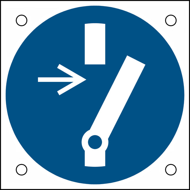 ISO Safety Sign  Disconnect before carrying out maintenance or repair