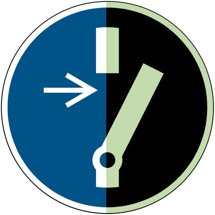 Glowinthedark safety sign