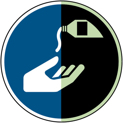 Glowinthedark safety sign