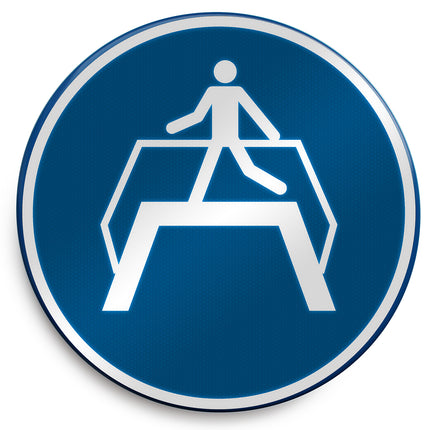 ISO Safety Sign  Use footbridge