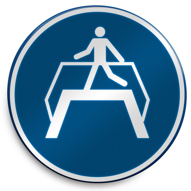 ISO Safety Sign  Use footbridge