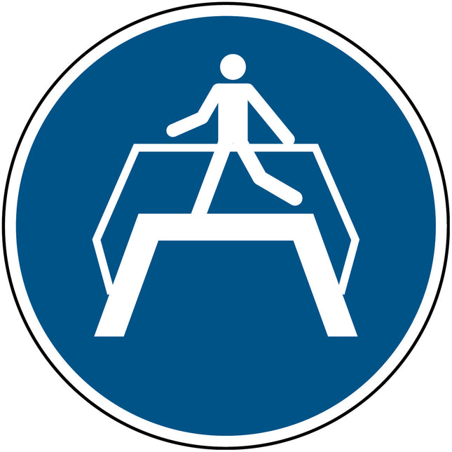 Floor Safety Sign  Use footbridge