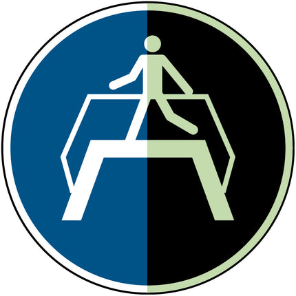Glowinthedark safety sign