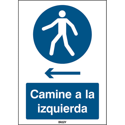 ISO Safety Sign  Use this walkway Walk left