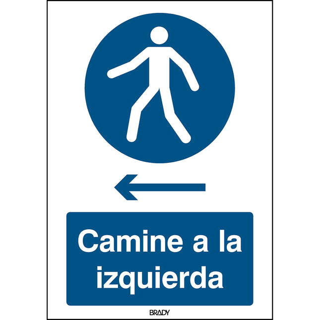 ISO Safety Sign  Use this walkway Walk left