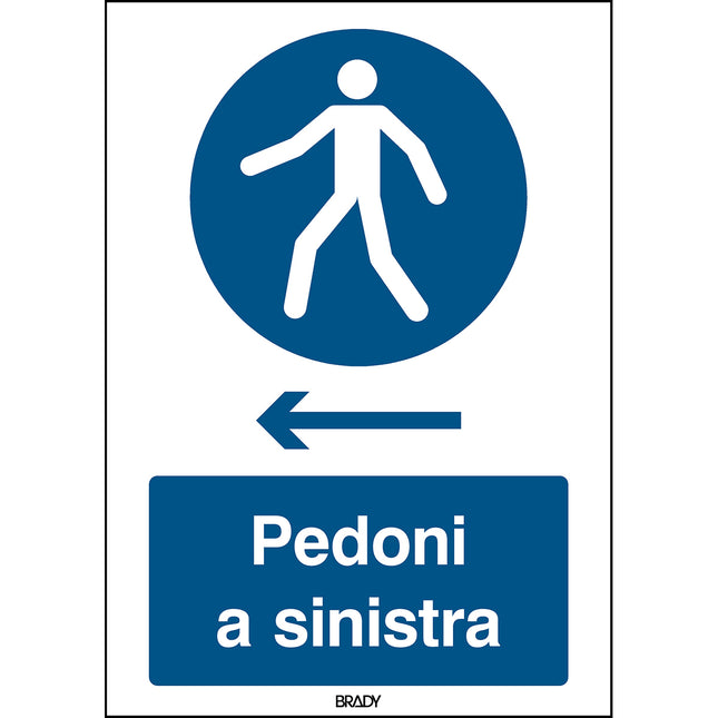 ISO Safety Sign  Use this walkway Walk left