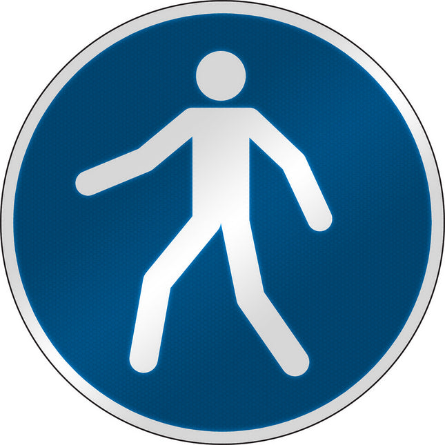 ISO Safety Sign  Use this walkway