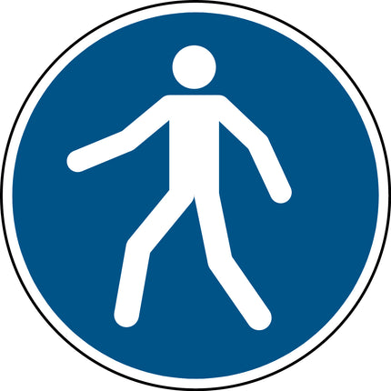 ISO Safety Sign  Use this walkway