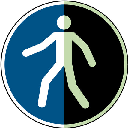 Glowinthedark safety sign