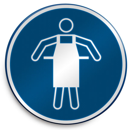 ISO Safety Sign  Use protective apron