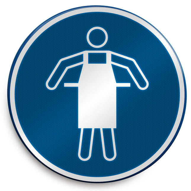 ISO Safety Sign  Use protective apron
