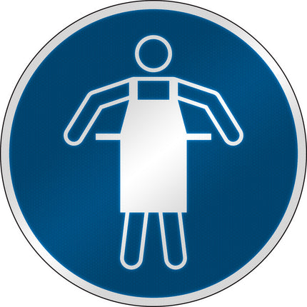 ISO Safety Sign  Use protective apron
