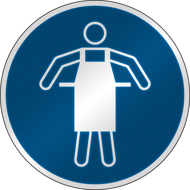 ISO Safety Sign  Use protective apron