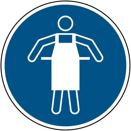 ISO Safety Sign  Use protective apron