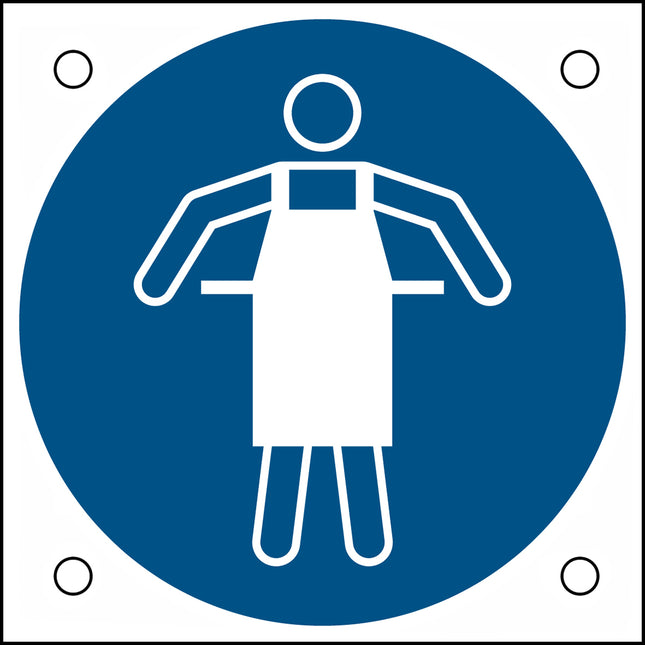 ISO Safety Sign  Use protective apron