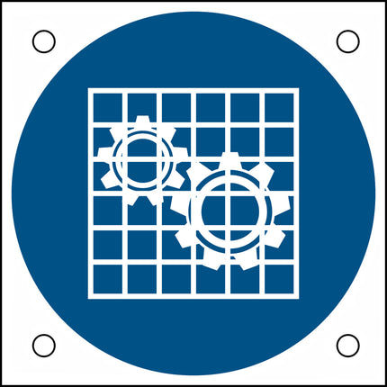 ISO Safety Sign  Check guard