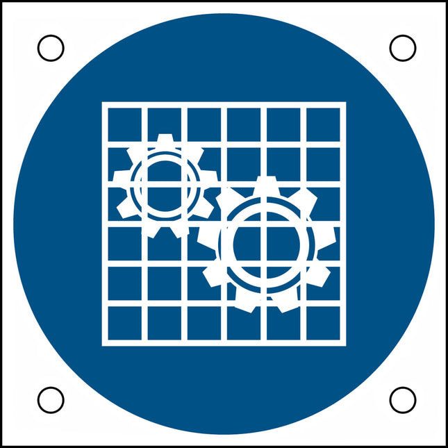 ISO Safety Sign  Check guard