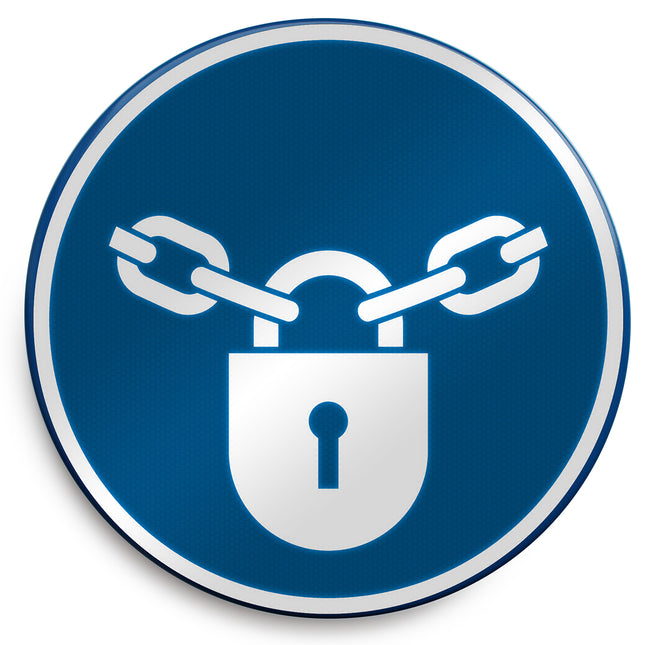 ISO Safety Sign  Keep locked
