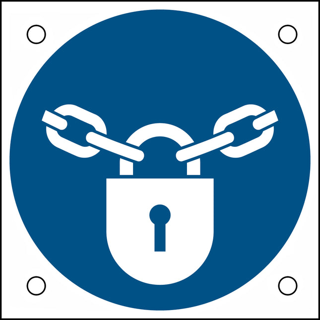 ISO Safety Sign  Keep locked