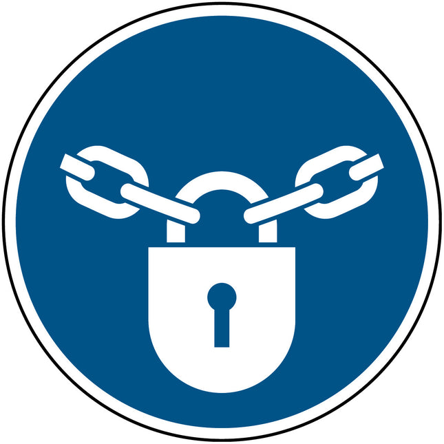 Floor Safety Sign  Keep locked