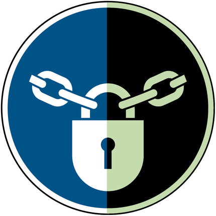 Glowinthedark safety sign