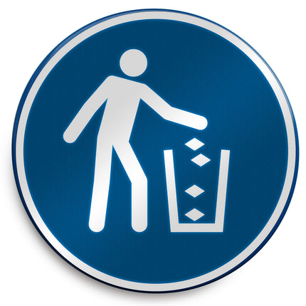 ISO Safety Sign  Use litter bin