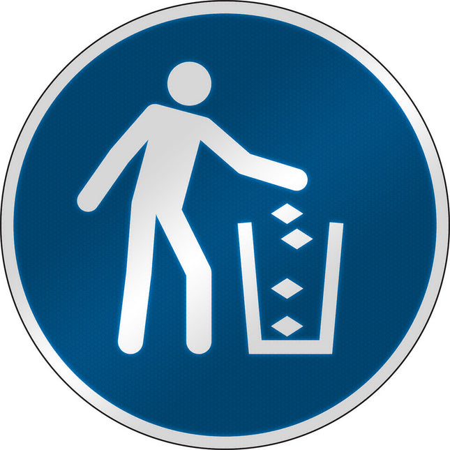 ISO Safety Sign  Use litter bin