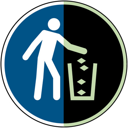 Glowinthedark safety sign