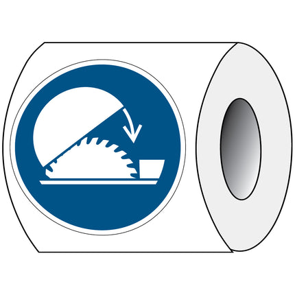 ISO Safety Sign  Use table saw adjustable guard