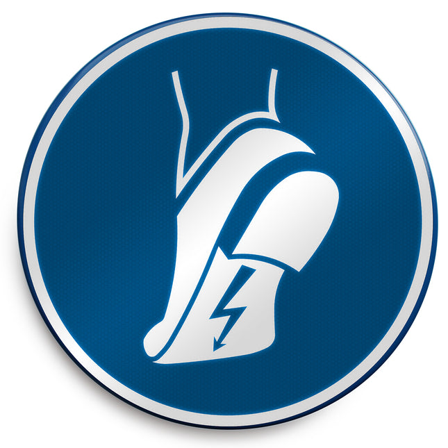 ISO Safety Sign  Wear antistatic footwear