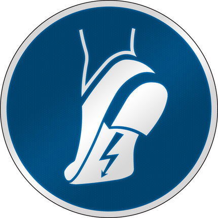 ISO Safety Sign  Wear antistatic footwear
