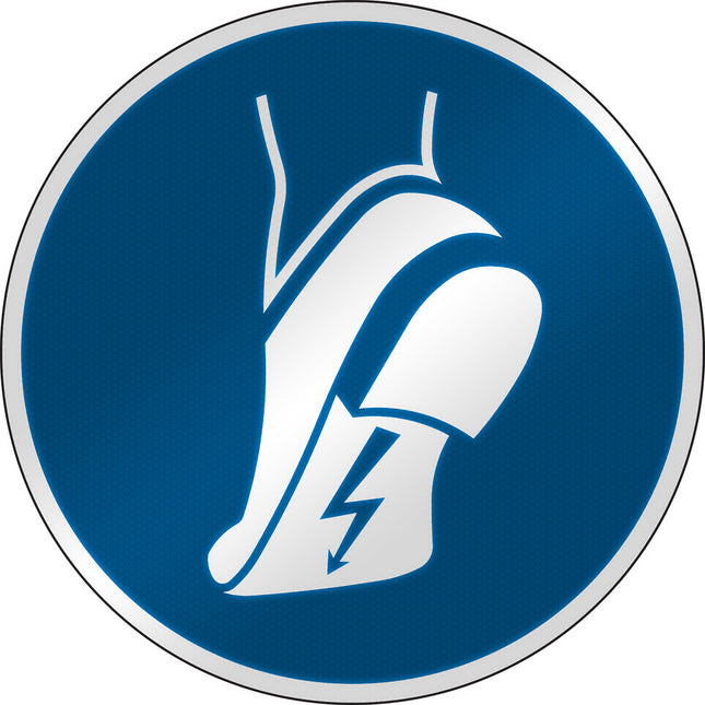 ISO Safety Sign  Wear antistatic footwear