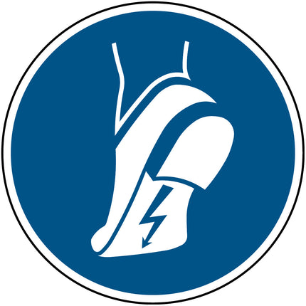 ISO Safety Sign  Wear antistatic footwear
